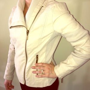 Francesca’s Collection: Cream Moto Jacket
